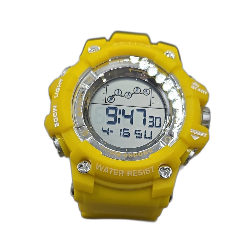 Activa X Invicta Digital Essentials Unisex Watch, 50mm, Yellow, 30m ACW8082-028
